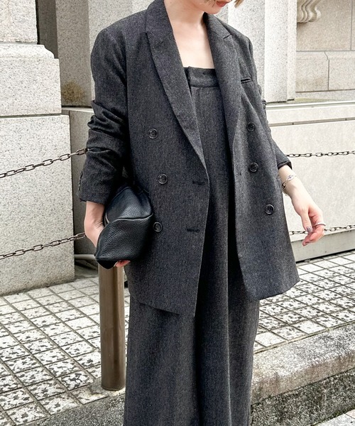 セール】ツイードダブルジャケット【セットアップ対応】（テーラード