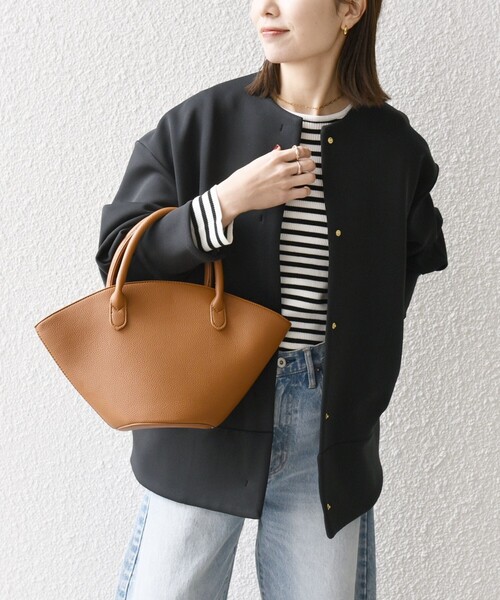 セール】SHIPS any:〈洗濯機可能〉ダブルジャージー ノーカラー コート