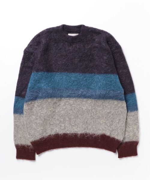 YOKE（ヨーク）の「YOKE/ヨーク/MOHAIR BORDER CREWNECK SWEATER