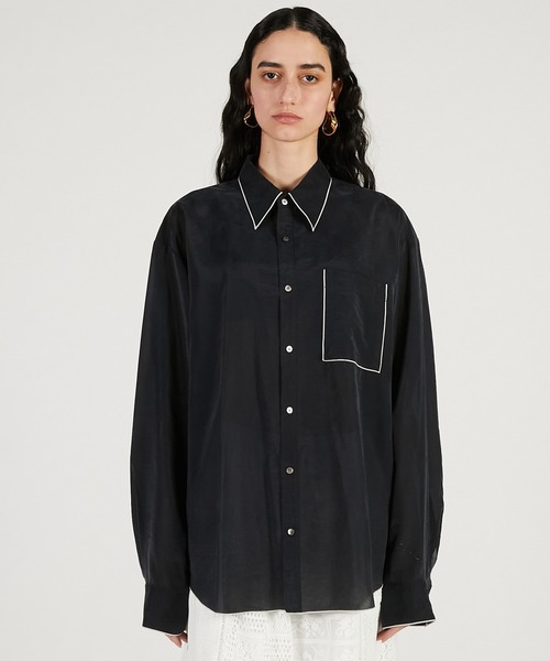 2026Spring Pre-Order】コントラストトリムシアーシャツ / Contrast