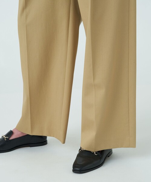 MACPHEE（マカフィー）の「□コットンチノ タックワイドパンツ