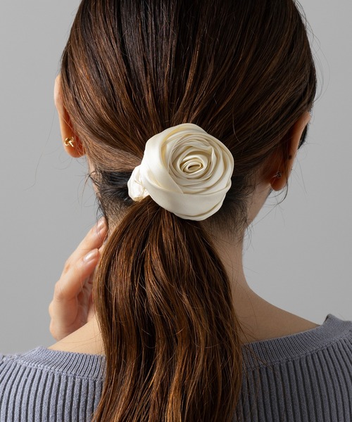 セール】【SETUP7】ローズスクランチヘアーシュシュ KNF（シュシュ