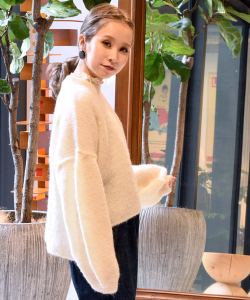 w closet（ダブルクローゼット）の「アルパカ混ブークレニットプル