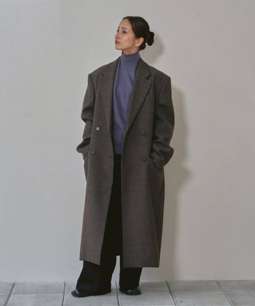 セール】Wool 100% Chester Coat（ステンカラーコート）｜TODAYFUL