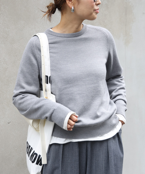 セール】*WISH クルーネック プルオーバー（ニット/セーター