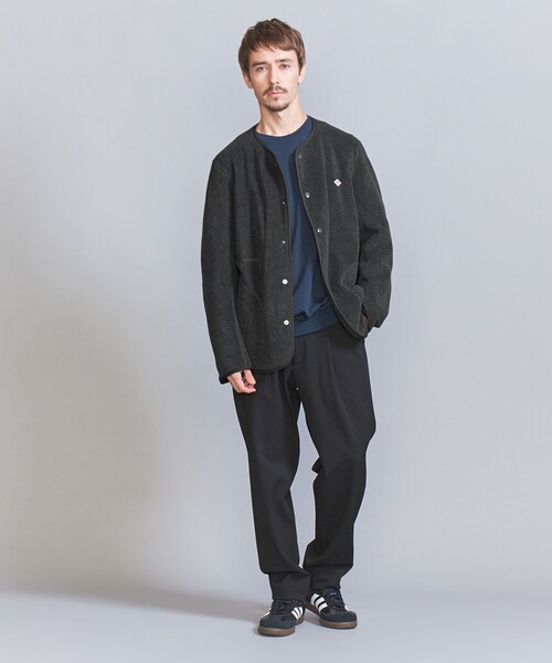 DANTON（ダントン）の「＜DANTON＞ ノーカラー フリースジャケット