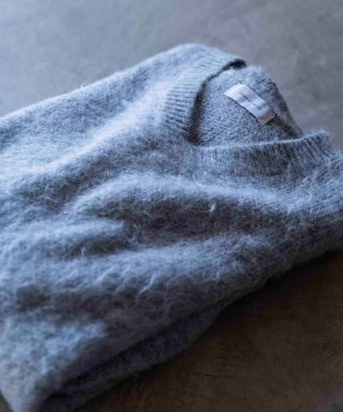 モヘアミックス オーバーサイズ Vネックプルオーバー / ユニセックス