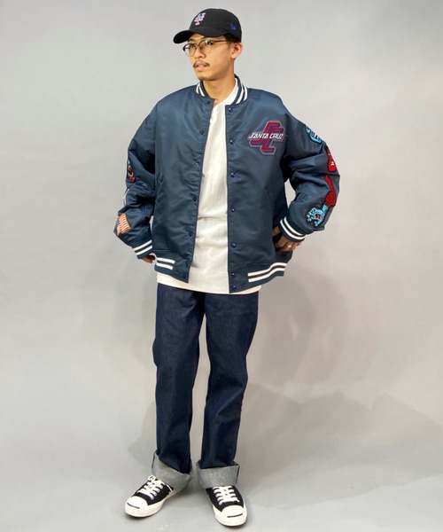 SANTACRUZ/サンタクルーズ スタジャン ナイロンジャケット/オーバー