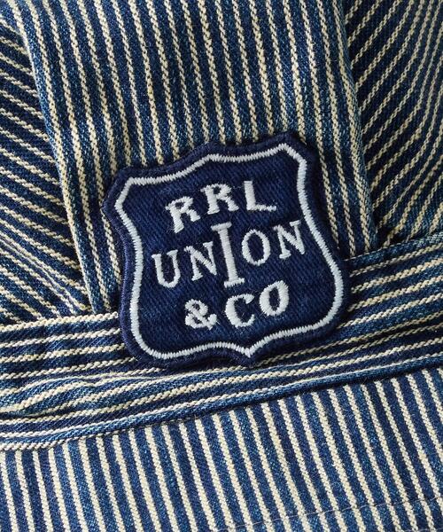 RRL（ダブル アール エル）の「ストライプド ピケ レイルマン キャップ