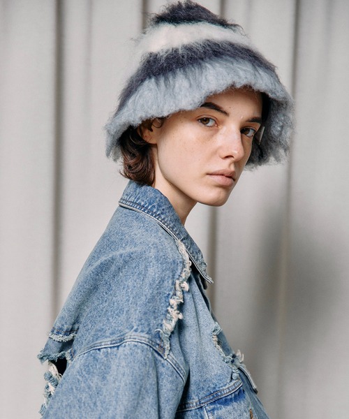 セール】Multi Border Knit Hat/マルチボーダーニットハット【MAISON