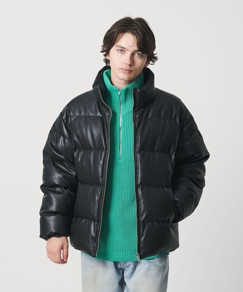 セール】レザーライク ダウン ジャケット（ダウンジャケット/コート