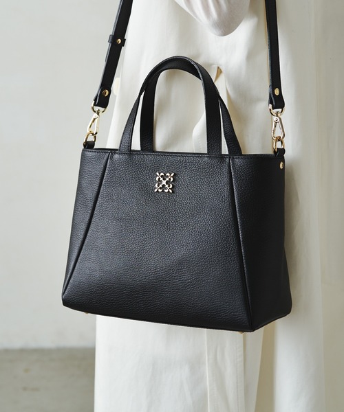 russet（ラシット）の「【モノグラムプレート】レザー2wayトートバッグ