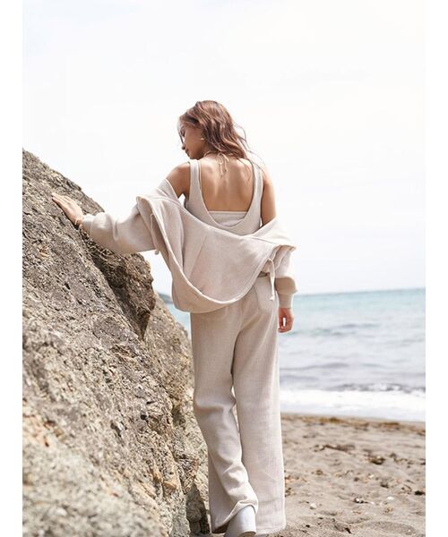 to the sea ワッフルビスチェ ロンパース ブラウン to the sea