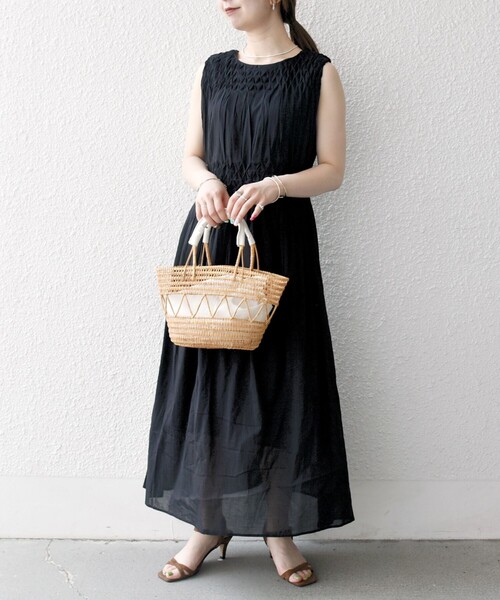 WEB限定】SHIPS any: ハンドスモッキング コットン フレア