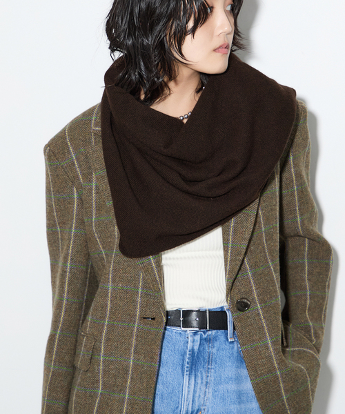 セール】【ASAUCE MELER】シームレス トライアングル カシミヤニット