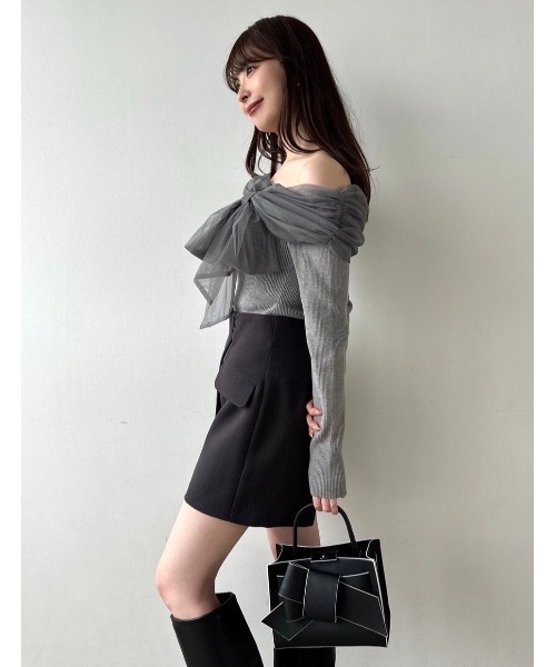 FRAY I.D（フレイアイディー）の「ラップデザインミニスカパン