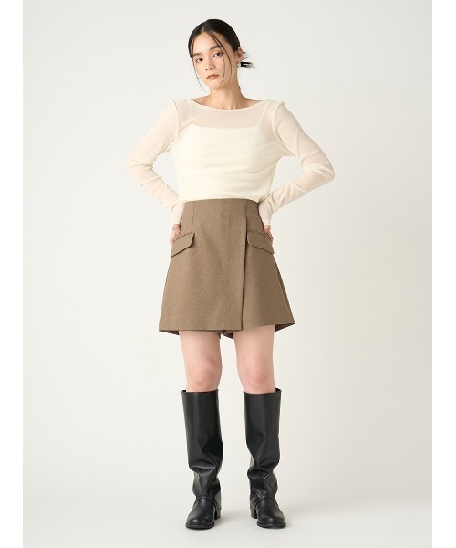 FRAY I.D（フレイアイディー）の「ラップデザインミニスカパン