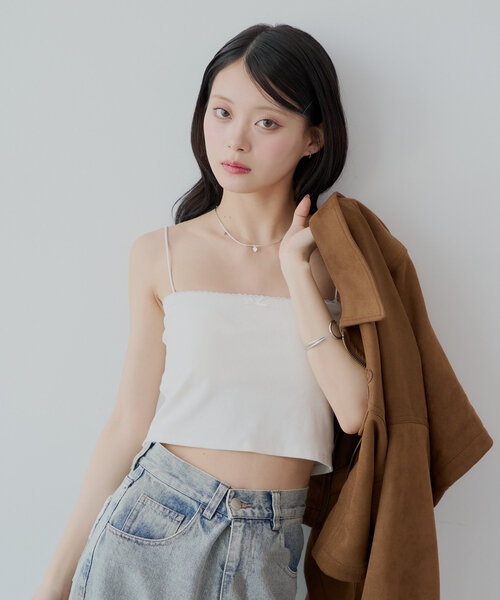 セール】【WEB限定/REVIVAL】胸ロゴショート丈スエードジップブルゾン