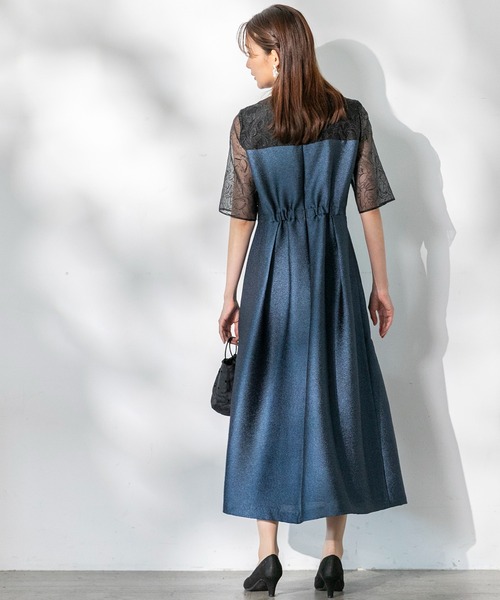 kaene】《formforma別注》 フロッキー×ジャガード ワンピース/結婚式