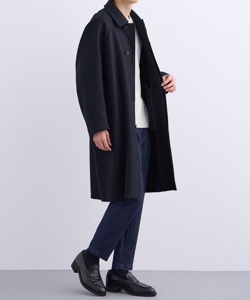 STUDIOUS｜ステュディオス】RIVER MELTON BAL COLLAR COAT｜2WAY仕様