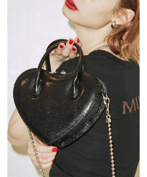 MILK（ミルク）の「MILK ハートBAG【コラボ】（ショルダーバッグ
