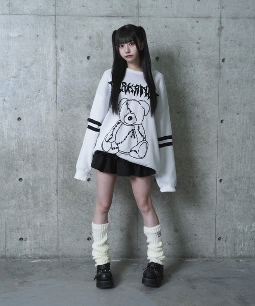 刺繍入りロングレッグウォーマー（レッグウォーマー）｜Amilige