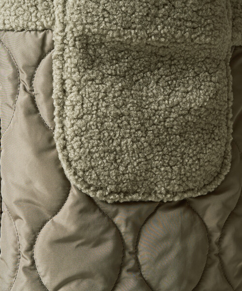 セール】限定展開 ボア×キルティング 切り替え ロングコート（その他