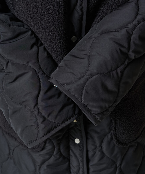 セール】限定展開 ボア×キルティング 切り替え ロングコート（その他