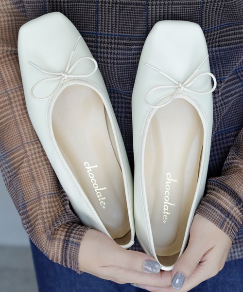 セール】晴雨兼用スクエアバレエシューズ【日本製】（バレエシューズ