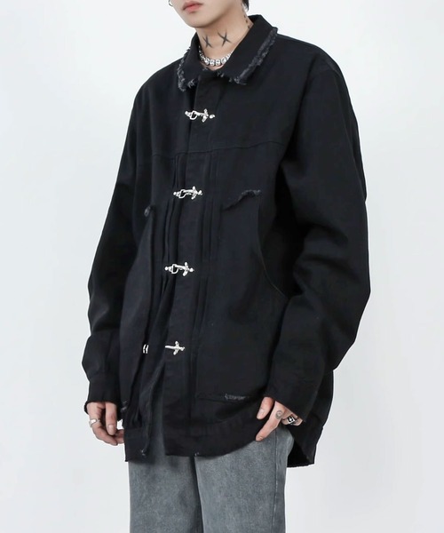 fringe pattern denim jacket / フリンジパターン デニムジャケット