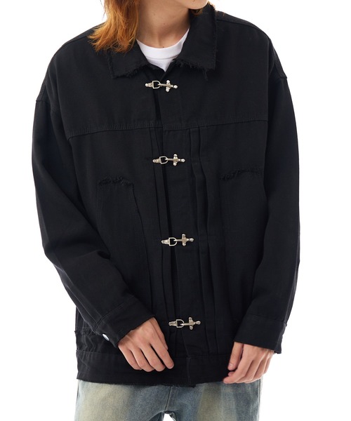 fringe pattern denim jacket / フリンジパターン デニムジャケット