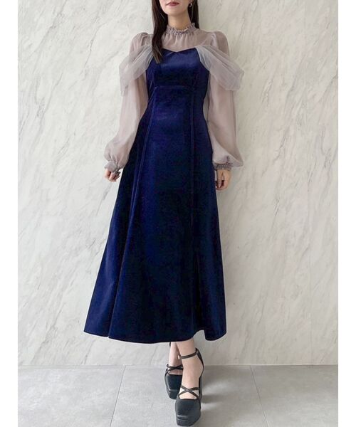 シアーベールセミフレアワンピース（ドレス）｜dazzlin（ダズリン）の