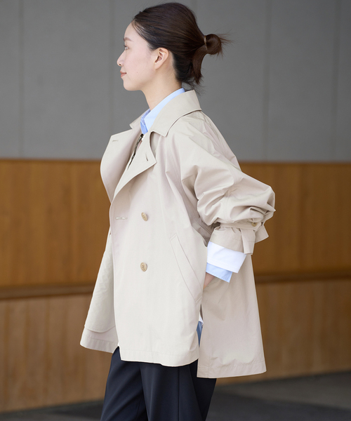 IENA（イエナ）の「《追加》PE/ポプリンオーバーショートコート