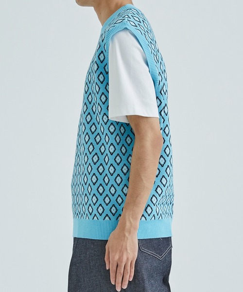 TTTMSW/ティー】Diamond knit polo vest（ベスト）｜TTT MSW（ティー