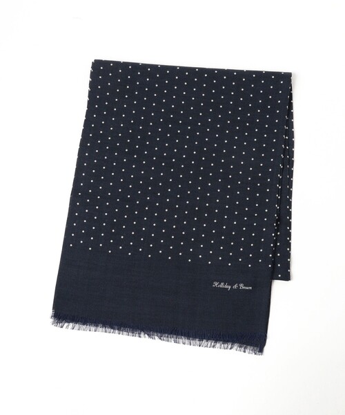 Holliday & Brown / ウールシルク ドット ストール（マフラー