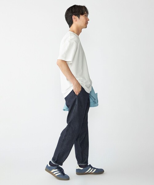 WEB限定】SHIPS: ライト セルビッチ デニム イージー スラックス