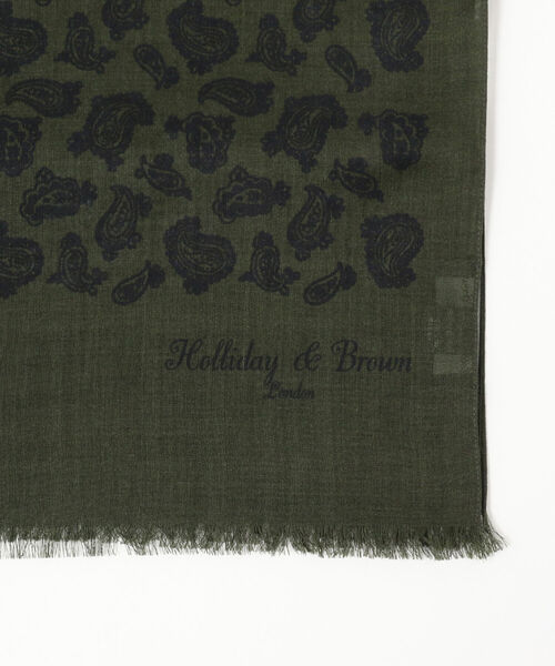 Holliday & Brown / ウールシルク ペイズリー ストール（マフラー