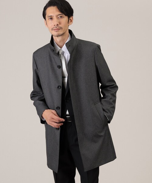 セール】【ダウンライナー付】メランジ スタンドカラー コート（その他