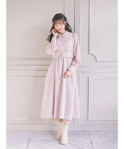 セール】ミックスツイードワンピース（ワンピース）｜Areeam（アリーム