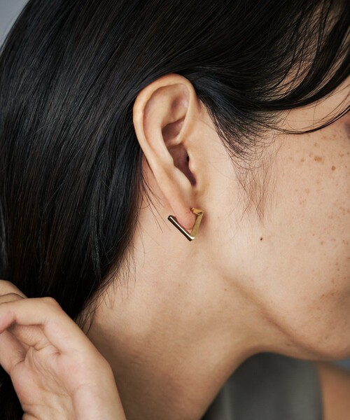 サークルピアス] トライアングル コンビカラー（ピアス（両耳用