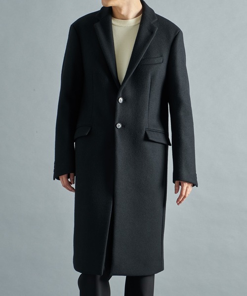 THE Cashmere wool チェスターコート/柔らかな肌触り/カシミヤ混