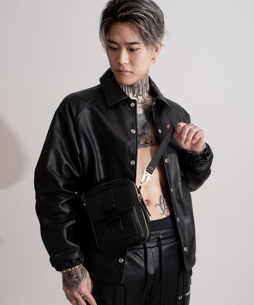 DEVICE × GOUKIコラボ】ゴールドカラーバックル ショルダーバッグ