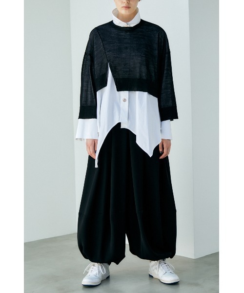 ENFOLD（エンフォルド）の「PEダブルクロス クロップドバルーンパンツ