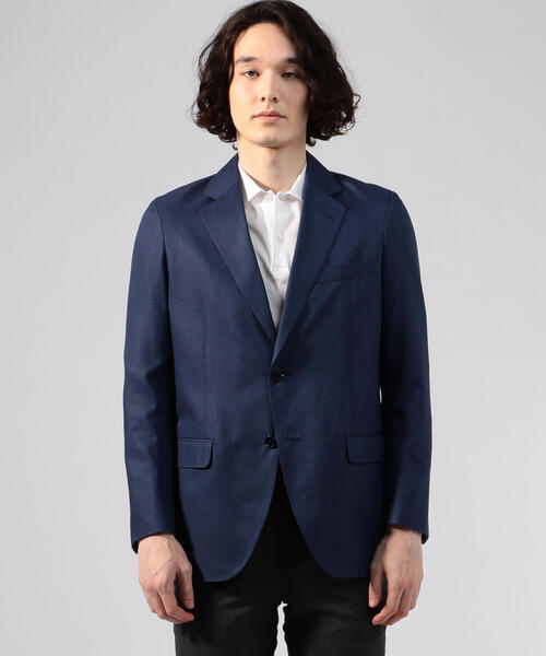セール】Super130'sウールシルク 2ボタンテーラードジャケット ZEGNA