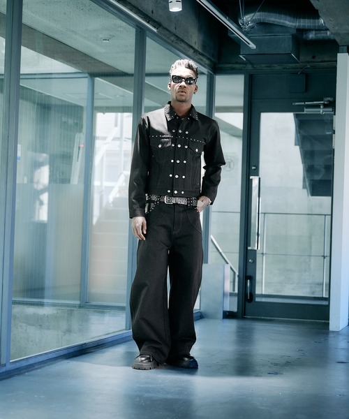 Studs Design Rigid Curve Denim / スタッズデザインリジットカーブ