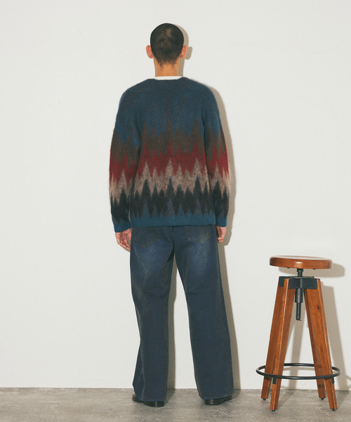 セール】J.S.Homestead / Stead モヘアミックス ジグザグカーディガン