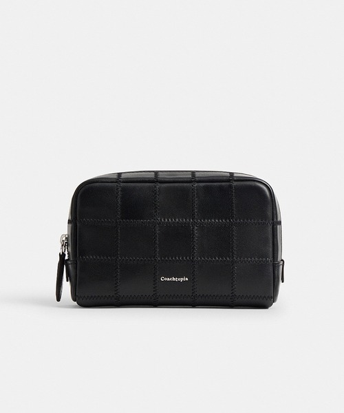 コスメティック ポーチ・チェッカーボード アップクラフト レザー