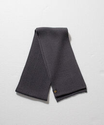 BATONER グレー ローゲージマフラー 日本製 ローゲージフリンジ