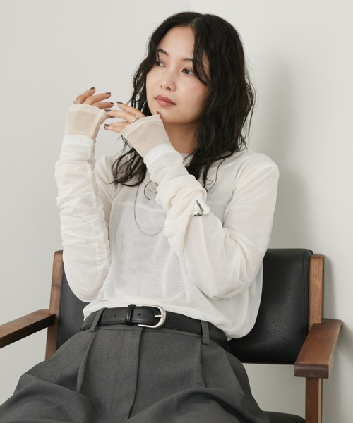 シアーレイヤードトップス（Tシャツ/カットソー）｜Aunt Marie's