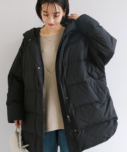 セール】ドルマンサイドジップダウンジャケット（ダウンジャケット